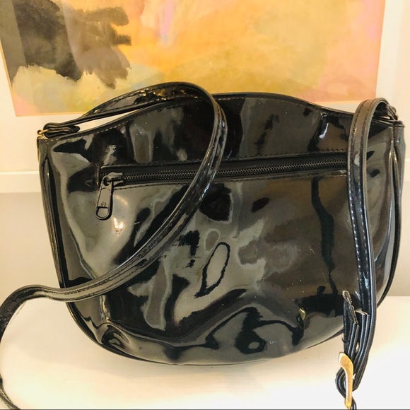 Vintage 80s abstract patchwork crossbody bag - Picture 9 of 16